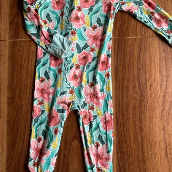 Little One Shop 12-18M Bamboo Floral Zippy - Picture 4 of 4